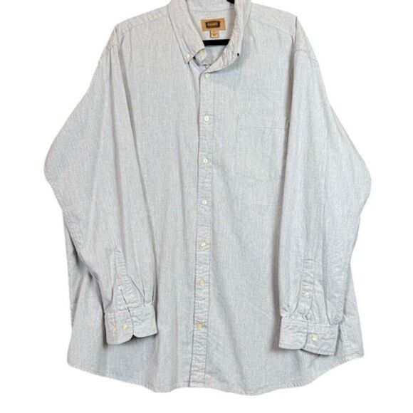 The Foundry Supply Co. Gray Button Front Shirt Chest Pocket Size 2XLT - Picture 1 of 10